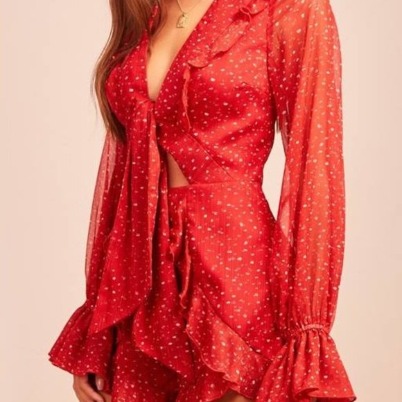 Finders Red Romper - Picture 1 of 2
